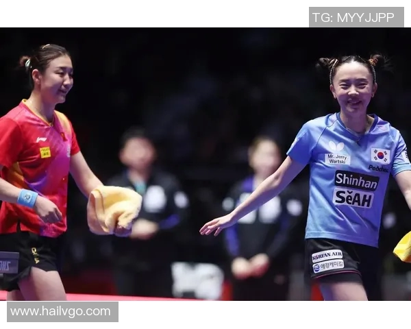 德国与韩国团体赛激战正酣谁能在乒乓球赛场上笑到最后